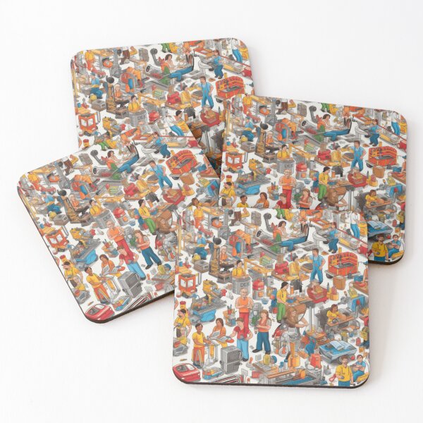 Item preview, Workers Working designed and sold by WorldOfHolidays.