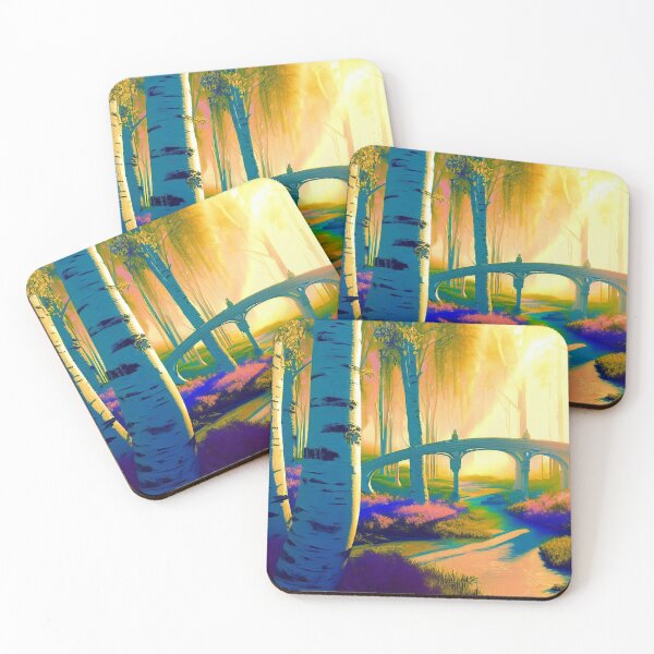 Item preview, A Bridge in the Forest Pop Art Landscape designed and sold by LaRoach Digital Arts.