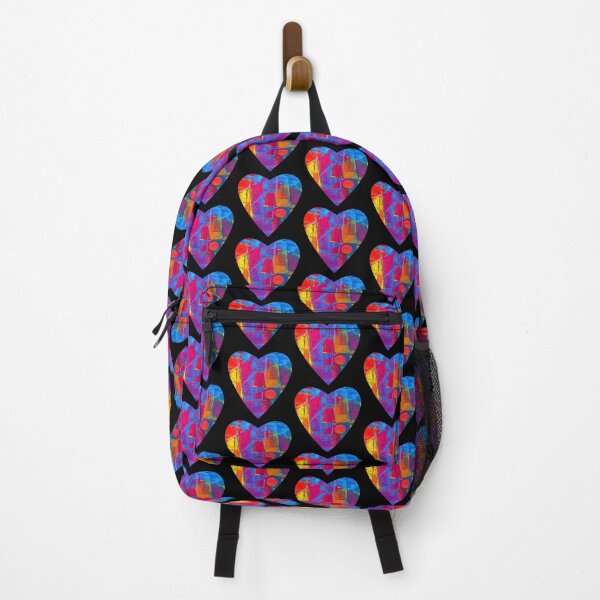 Item preview, Abstract heart shaped painting on hot pink  designed and sold by LilyBell6.