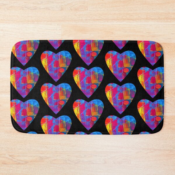 Item preview, Abstract heart shaped painting on hot pink  designed and sold by LilyBell6.