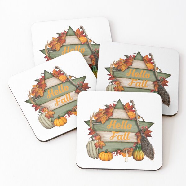 Item preview, Hello Fall Pumpkins and Autumn Leaves  designed and sold by silviaol.