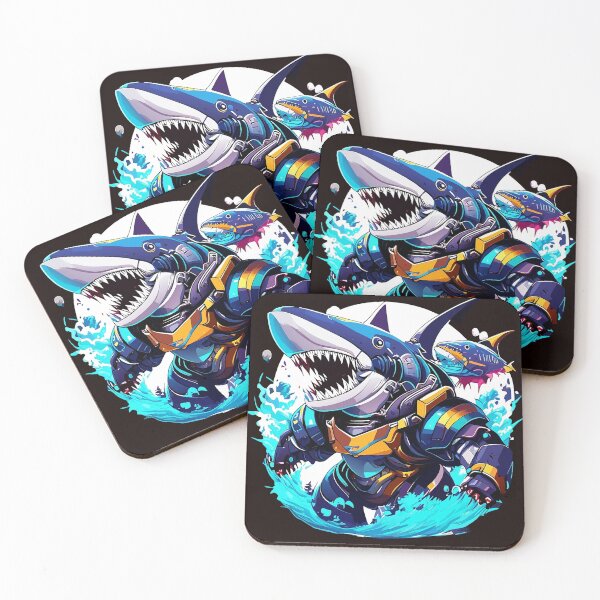 Item preview, Shark Robot Art - Dive into Futuristic Underwater Wonders on Redbubble! designed and sold by Watchara Aekcheen.