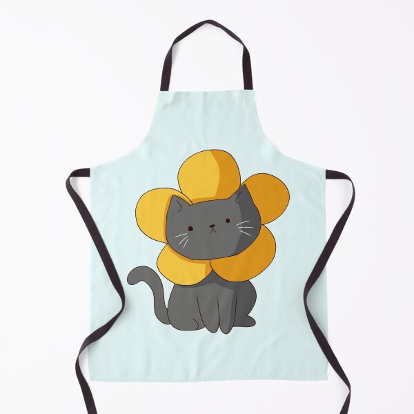 Item preview, Gray cat flower illustration designed and sold by Mayarart.