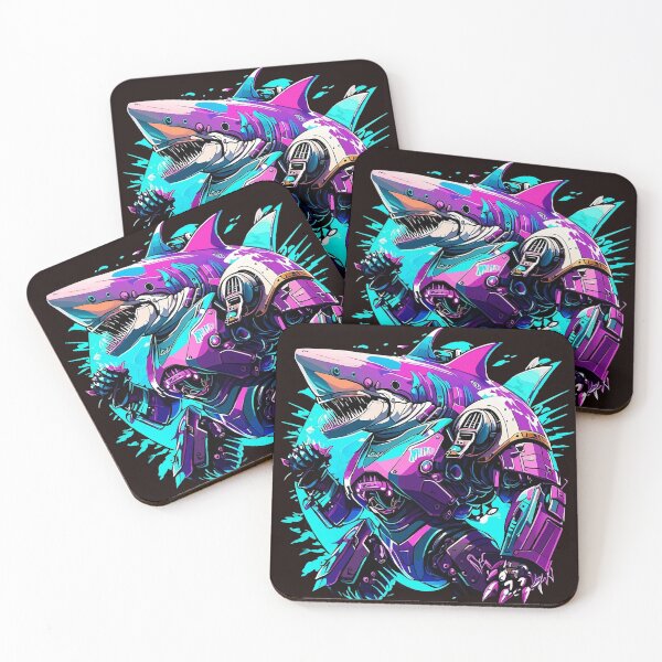 Item preview, TechFinArt - Futuristic Shark Robot Illustrations designed and sold by Watchara Aekcheen.