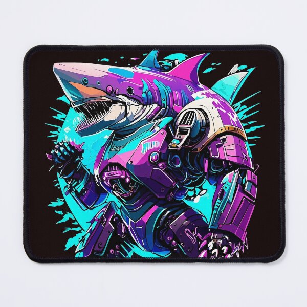 Item preview, TechFinArt - Futuristic Shark Robot Illustrations designed and sold by Watchara Aekcheen.