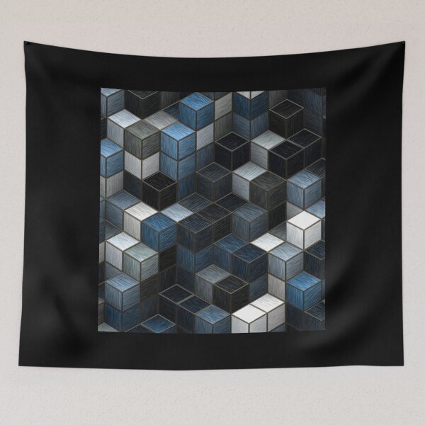 Item preview, Blue Cubism Sleeveless Top	 designed and sold by kytznlceu87.