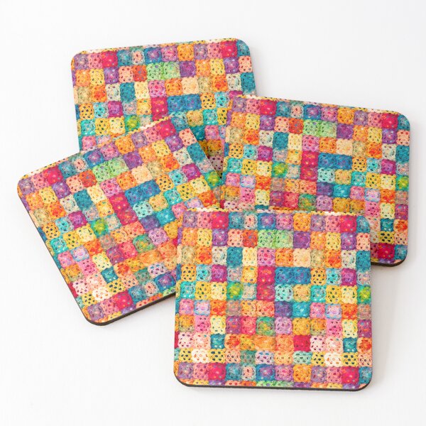 Item preview, Colorful Crochet squares designed and sold by PaperieJennifer.