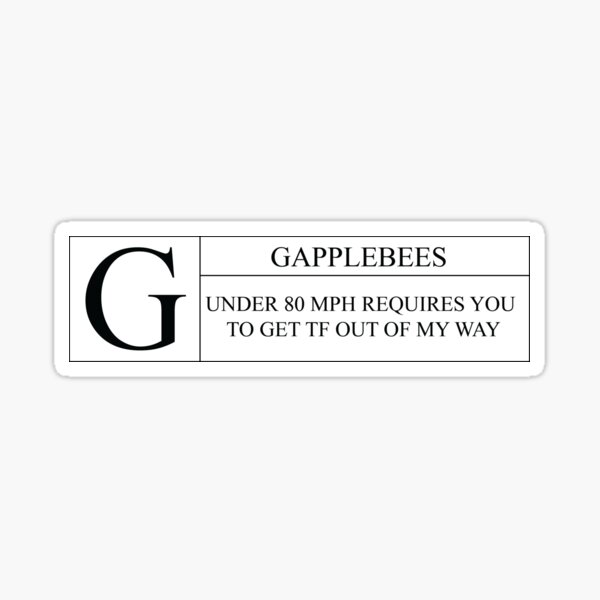 GAPPLEBEES Slap Sticker (2) CAR Truck Vinyl Sticker Decal Racing 7