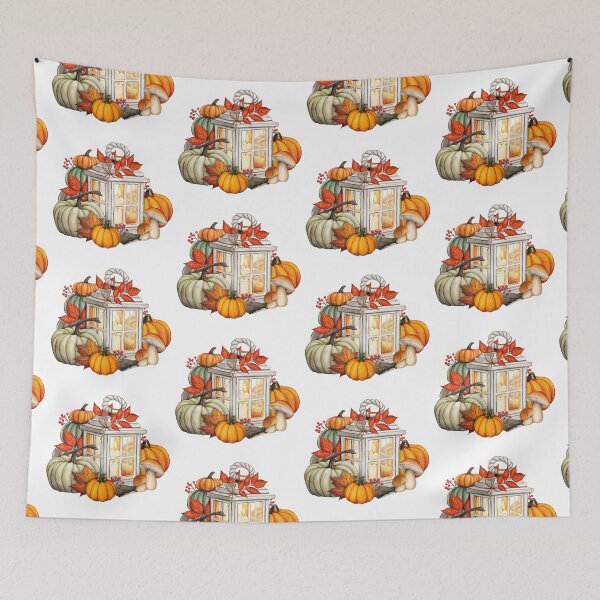 Item preview, Autumn Pumpkins, Berries and Autumn Leaves  designed and sold by silviaol.