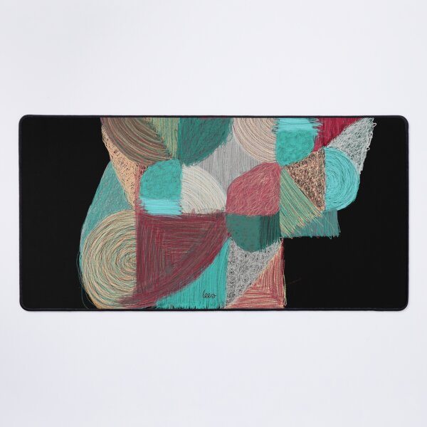 Item preview, Abstract tangram 2 (black background) designed and sold by MentaLee.