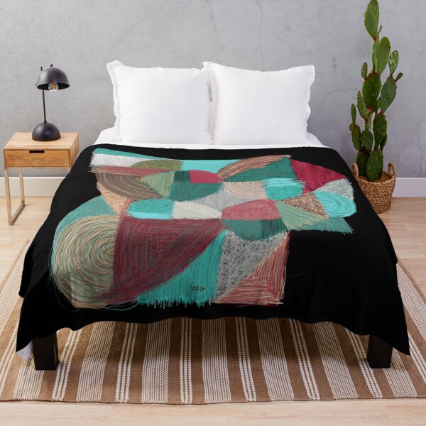 Item preview, Abstract tangram 2 (black background) designed and sold by MentaLee.