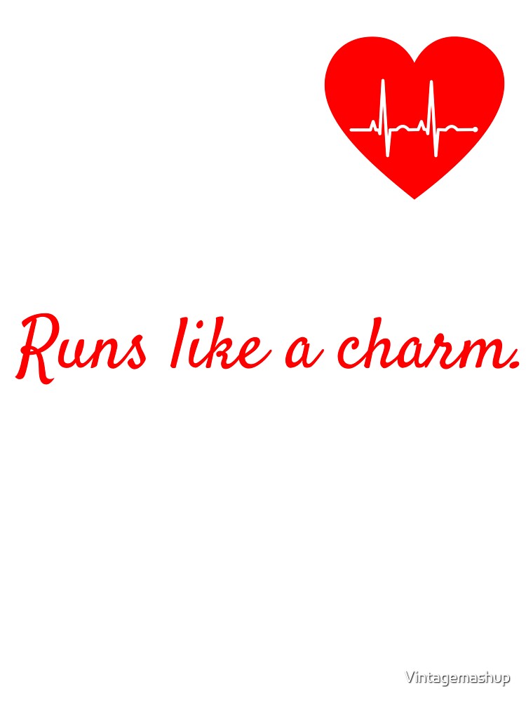 Original Body. Rebuilt Engine. Runs Like A Charm - Funny Get Well Gift For Heart Surgery Patient. Kids T-Shirt