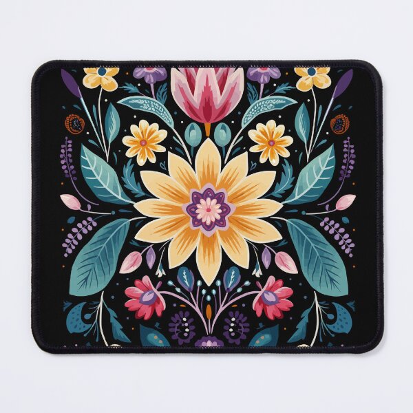 Item preview, Ojibwe Floral pattern Native American art Folk floral art designed and sold by SyncopeMars.