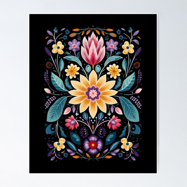 Bright Multicolored Mexican Paper Flowers, Medium Size | Zinnia Folk Arts