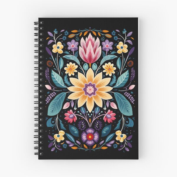 Item preview, Ojibwe Floral pattern Native American art Folk floral art designed and sold by SyncopeMars.