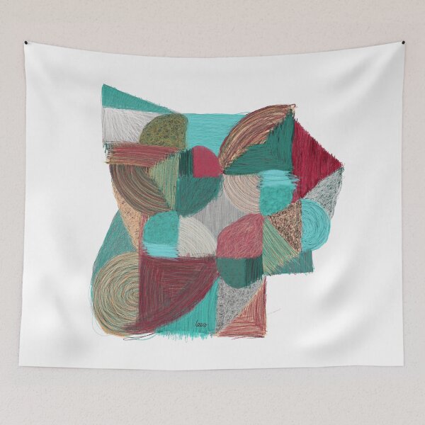 Item preview, Abstract tangram 2 (white background) designed and sold by MentaLee.
