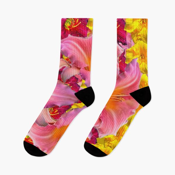 Item preview,  PINK DAY LILIES PATTERN ABSTRACTED FLORAL ART designed and sold by sharlesart.