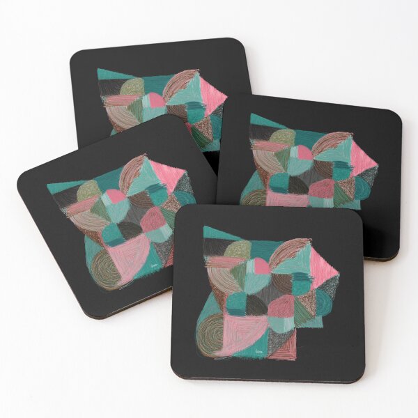 Item preview, Abstract tangram 3 (black background) designed and sold by MentaLee.