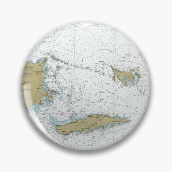Item preview, Vintage Map of The Virgin Islands Passage (1985) designed and sold by BravuraMedia.