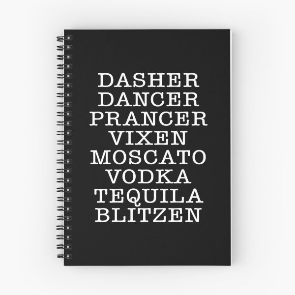 Aperçu de l'œuvre DASHER DANCER PRANCER VIXEN MOSCATO VODKA TEQUILA BLITZEN Boire de Noël créée et vendue par yqeyqqll1.