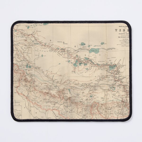 Item preview, Vintage Map of Tibet (1876) designed and sold by BravuraMedia.