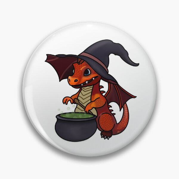 Item preview, Red Witch Dragon with Cauldron designed and sold by Witchy-Mitchy.