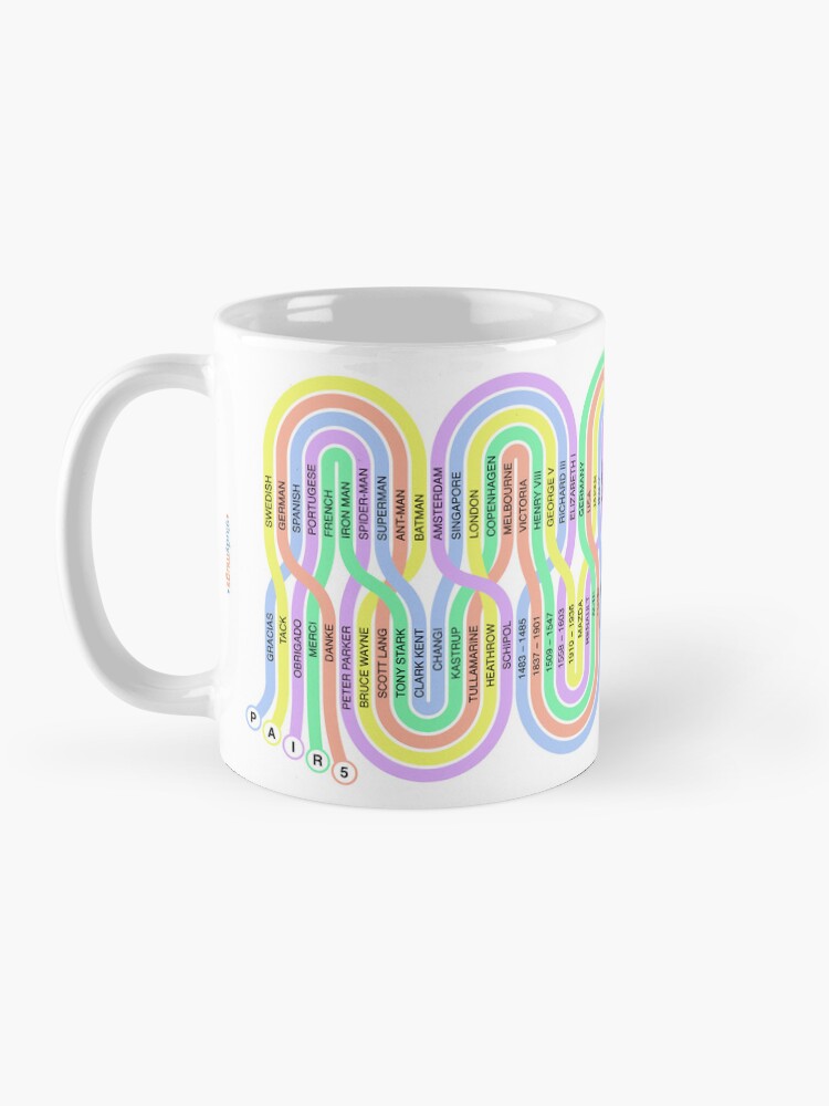 Thumbnail 3 of 6, Coffee Mug, Pair5 Spaghetti Study Mug designed and sold by ApplicVision.