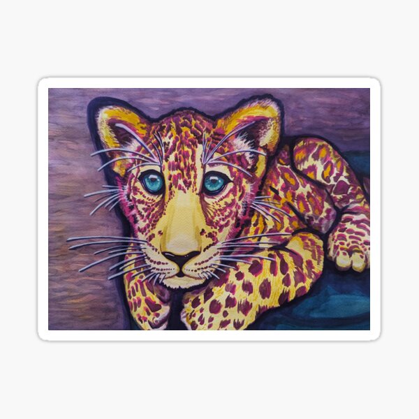 Lisa Frank Cheetah Leopard Jaguar Multi-Color Bright Zippered 3