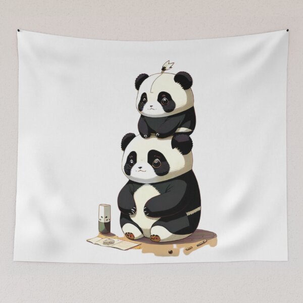 Item preview, Cute Small Panda on top of Big Panda designed and sold by DanisPokeShop.