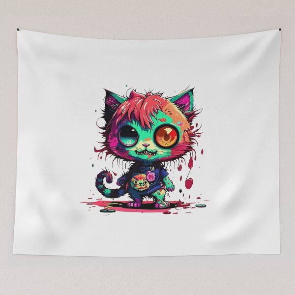 Item preview, Zombie Cat Art - Unleash the Undead Charm with Cat Zombie Illustrations! designed and sold by Watchara Aekcheen.