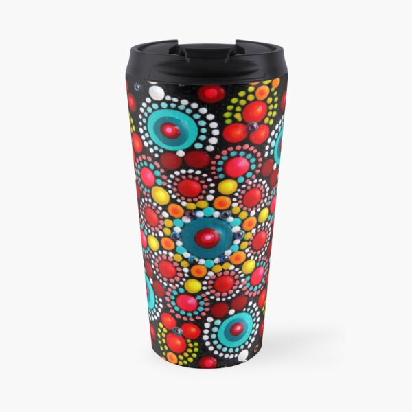 Dot mandala Point to Point Travel Mug
