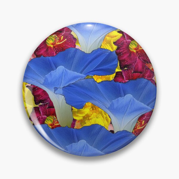 Item preview, BLUE MORNING GLORY FLOWERS LILY GARDEN ART PATTERN ART designed and sold by sharlesart.