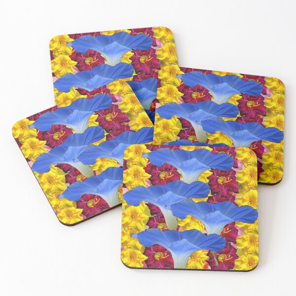 Item preview, BLUE MORNING GLORY FLOWERS LILY GARDEN ART PATTERN ART designed and sold by sharlesart.