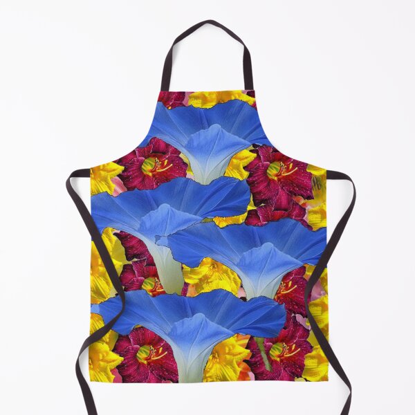 Item preview, BLUE MORNING GLORY FLOWERS LILY GARDEN ART PATTERN ART designed and sold by sharlesart.