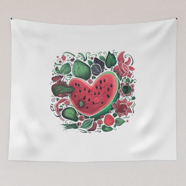 Item preview, Watermelon Fruitarian Strawberries Lover Heart Fruit Summer designed and sold by farhanhafeez.