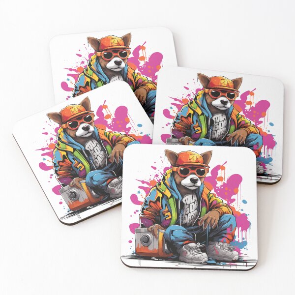 Item preview, Sup Dawgy Dog: A Playful Pooch in Street Art designed and sold by BattleEtiquette.