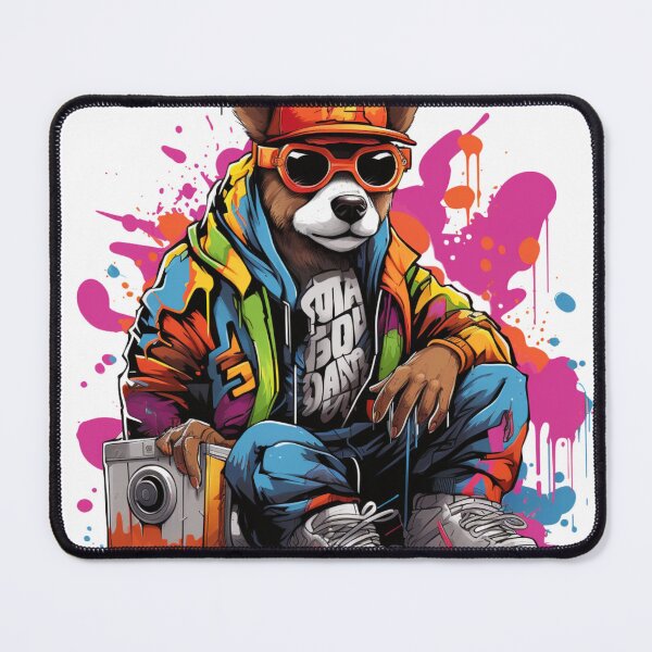 Item preview, Sup Dawgy Dog: A Playful Pooch in Street Art designed and sold by BattleEtiquette.