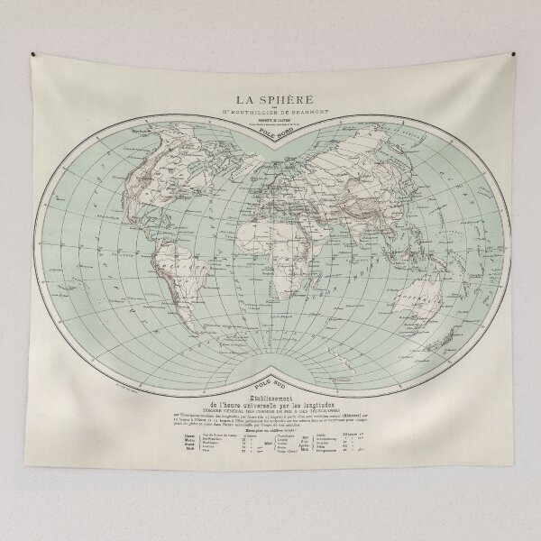 Item preview, Vintage Map of The World (1888) designed and sold by BravuraMedia.