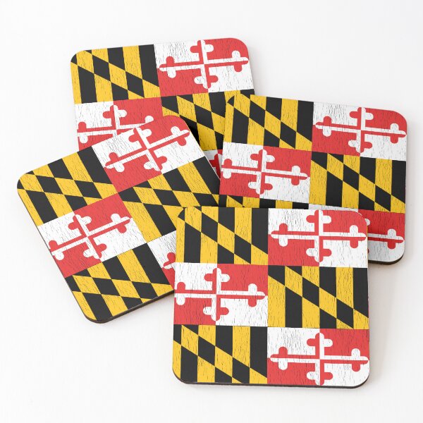 Item preview, Distressed Maryland State Flag designed and sold by Vintagemashup.