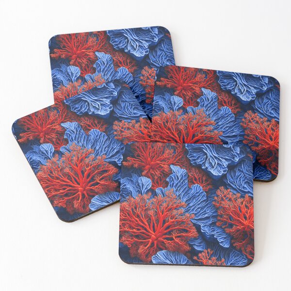 Item preview, Scarlet and Azure Coral designed and sold by PixelCratey.