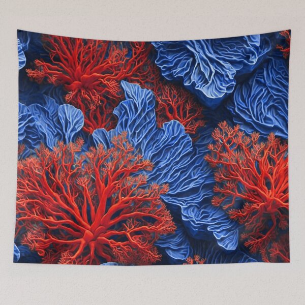 Item preview, Scarlet and Azure Coral designed and sold by PixelCratey.