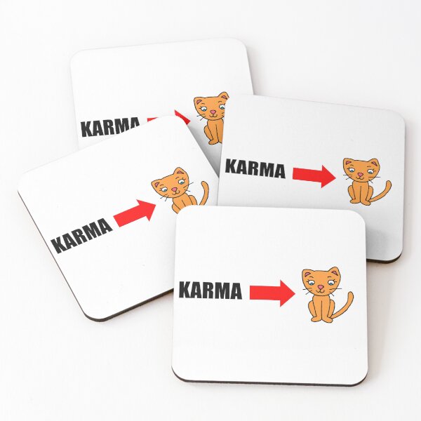 Item preview, KARMA IS A CAT designed and sold by StickersSpecial.