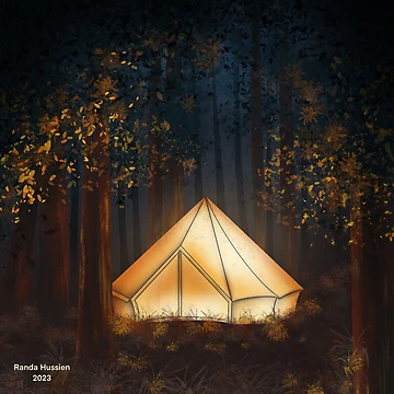 Artwork thumbnail, Camping Night by RandaStore