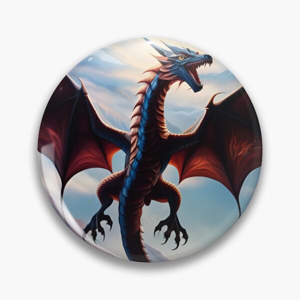 Item preview, Red Dragon Flying Over Mountains designed and sold by AuroraSpringer.