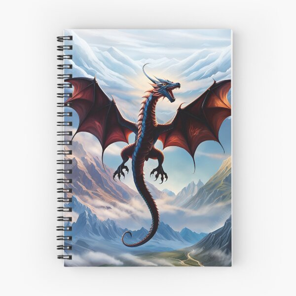 Item preview, Dragón rojo volando sobre las montañas designed and sold by AuroraSpringer.