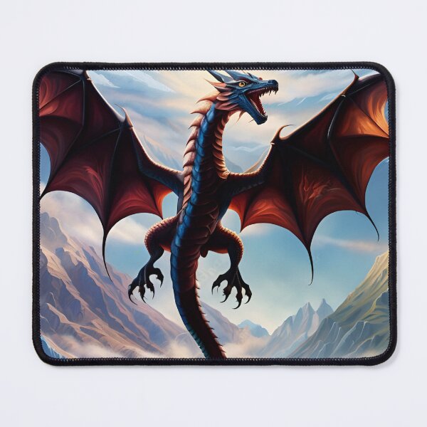 Item preview, Red Dragon Flying Over Mountains designed and sold by AuroraSpringer.