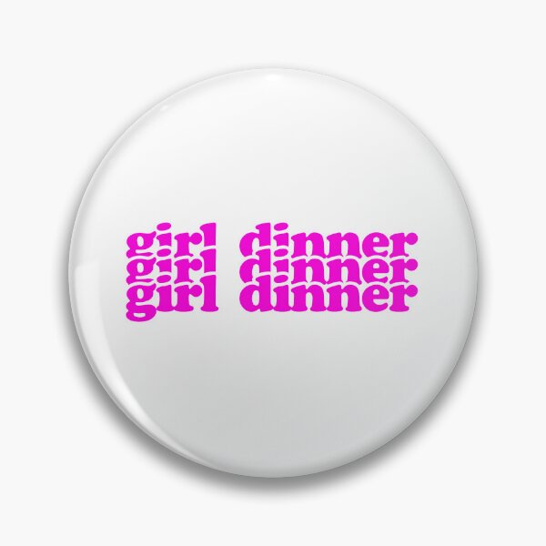 Item preview, girl dinner hot pink text design designed and sold by EmeraldeaArt.