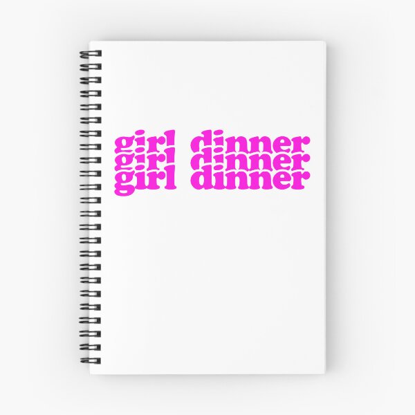 Item preview, girl dinner hot pink text design designed and sold by EmeraldeaArt.