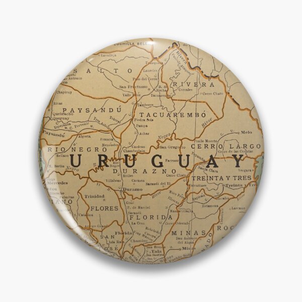 Item preview, Vintage Map of Uruguay (1924)  designed and sold by BravuraMedia.