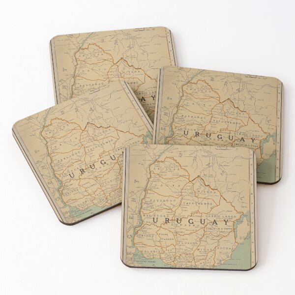Item preview, Vintage Map of Uruguay (1924)  designed and sold by BravuraMedia.